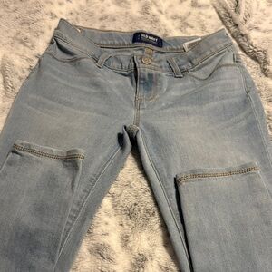 Old Navy girls Light Blue Rockstar Jeggings